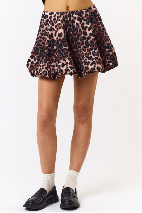 Leopard print bubble skirt